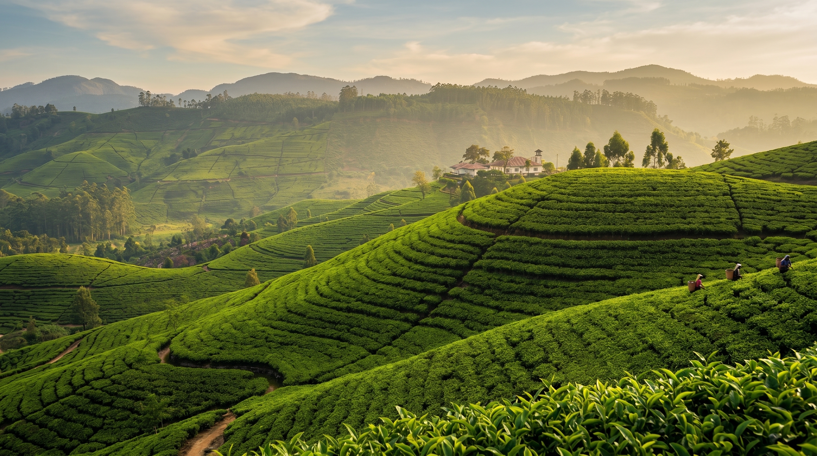 Tea plantation hills